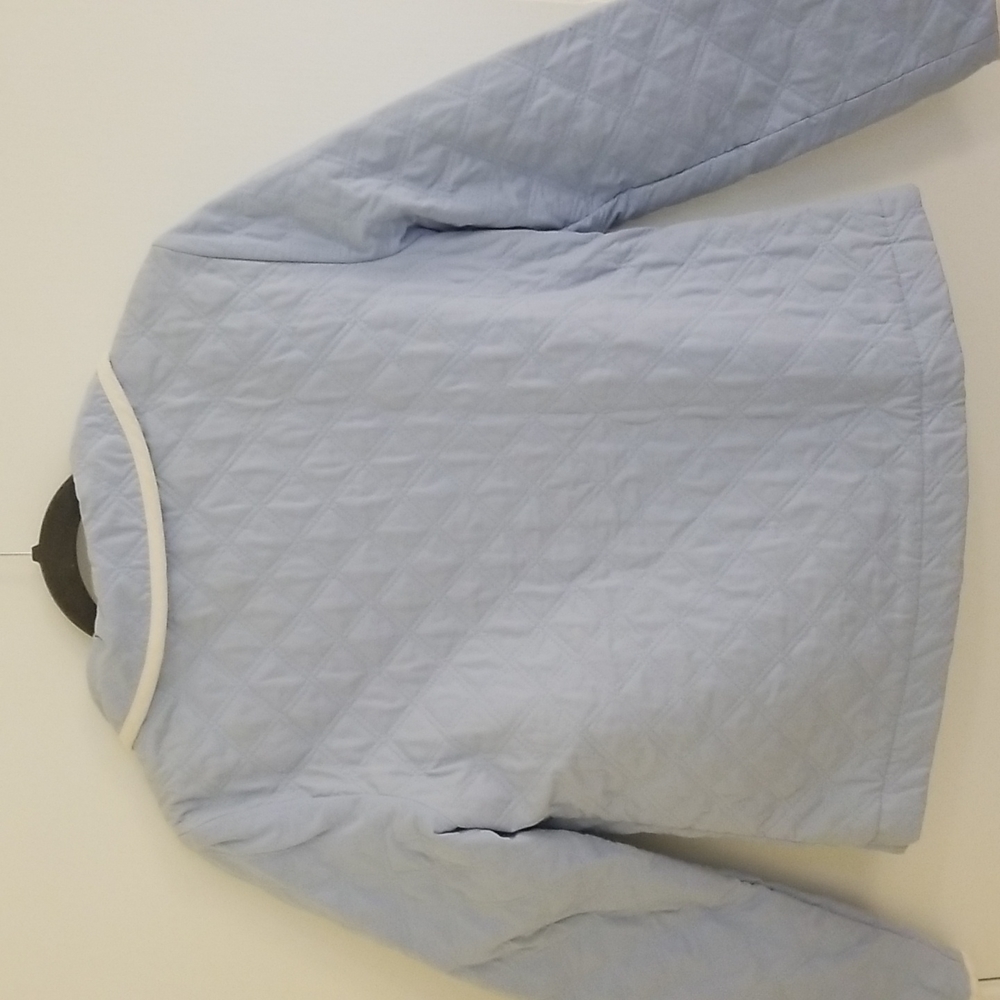 Anthropologie Sitwell Light Blue Quilted Barn Coat 10 - Picture 4 of 6